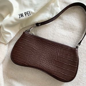 Eva Shoulder Bag - Brown Croc